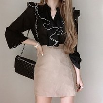 포플러앤씨 엘레아 프릴 블라우스