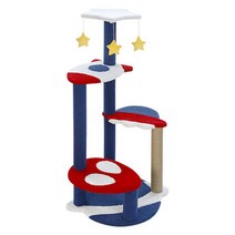 펫트롱 고양이 밤하늘 대형 캣타워 01, 블루, 1개