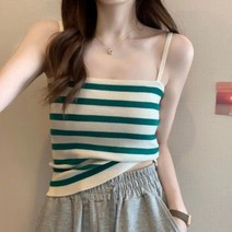 유토밸런오 여성용 단카라 크롭 탑 나시