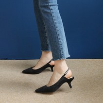 여성용 큐빅앤 스틸레토 슬링백힐 6cm C1421_3027