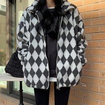 시크폭스 여성용 체크메이트 오버핏집업