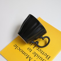 페이퍼가든 컬러풀 머그 컵 350ml, 블랙, 1개