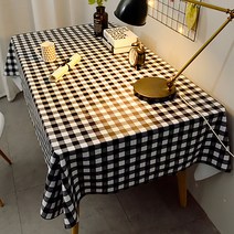 마켓A 모던 체크 패브릭 테이블매트, TYPE4, 90 x 150 cm