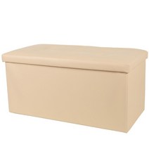 스윗조이 클래식 접이식 수납 의자 벤치 대형, 베이지