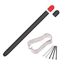 라미 알스타 사파리 모나미 S펜 호환용 펜촉 갤럭시탭 S7플러스 / S7FE 용 B타입 + 펜커버 투톤 세트, 블랙(펜커버), 1세트