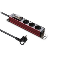 현대일렉트릭 알루미늄 고용량 누전차단 3구 서버탭 레드 HDSVAL-GN35R, 5m, 1개