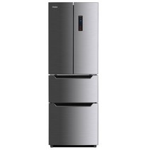 하이얼 프렌치 4도어 세미빌트인 인테리어 양문형 냉장고 291L 방문설치, 메탈실버, HRM351MNM