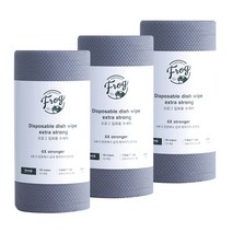 프로그 일회용 수세미 엑스트라 스트롱 60p, 그레이, 3개