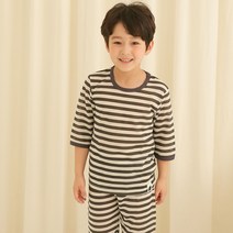 보보 아동용 원 스트라이프 7부 레이온 실내복 세트