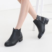 멜팅나인 여성용 둥근앞코 미끄럼방지창 SP 첼시 앵클 부츠