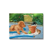 인디홈 초보자용 DIY 보석 십자수 명화 제작 키트, DG03, 1세트