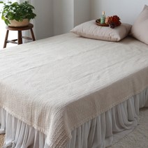 오가닉 줄누빔 면 침대패드, 베이지