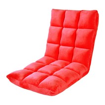 센스팟 1인용 리클라이너 각도조절 극세사 좌식소파, 레드