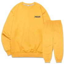 디엘크리 남성용 괄호 스몰로고 맨투맨 + 조거 트레이닝 팬츠 세트