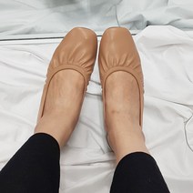 파이 여성용 주름 밴딩 플랫슈즈 2.5cm K002