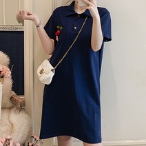 캔디 체리 포켓 카라 임산부 원피스