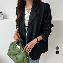 세컨그라운드 여성용 쓰리버튼 오버핏 자켓