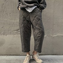 패션풀 여성용 누빔 패딩 배기 팬츠 29071