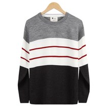 레이먼 남성용 케프티 배색 라운드 니트 티셔츠