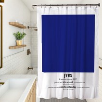에어 코발트 블루 샤워커튼 TYPE 05 90 x 180 cm, 1개