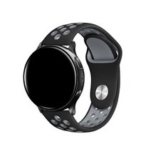 알피나 스포츠 실리콘 밴드 스트랩 22mm, 02 블랙 + 쿨 그레이