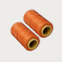 가죽공예 왁스실 초사용 1mm x 220m, 오렌지, 2개
