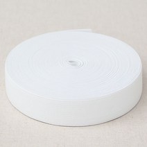 해피베어스 베이직 탄력 고무줄 25mm x 810cm, 화이트, 1개