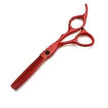 HG-50 미용 커트 틴닝가위, 코발트 레드, 1개