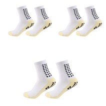 리치하니 논슬립 축구 양말 3켤레, 화이트