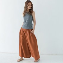 라라티나 여성용 리아 데일리 루즈핏 빅사이즈 린넨 팬츠