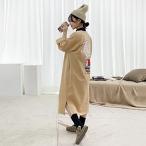 팡팡샵 A 기모 백투더 찰리 임산부 원피스