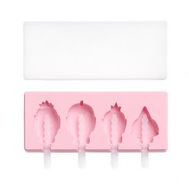 진호 캐릭터 실리콘 수제 아이스크림 몰드, 과일나라 핑크, 1개