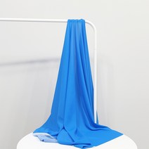 나비손길 두툼한 컬러 쉬폰 원단, 90풀블루