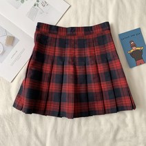 소니오 하이틴 체크 A라인 미니 스커트