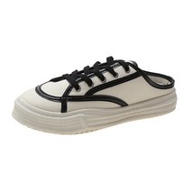 여성용 라운드 뮬 스니커즈