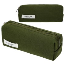 뭉구 캠퍼스 랩 심플 펜 파우치, Khaki, 2개
