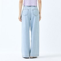 미쏘 여성용 턱 와이드핏 데님 팬츠
