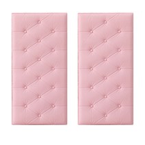 로이어 인테리어 방수 범퍼 가드 보호 쿠션 벽매트, 핑크, 2개