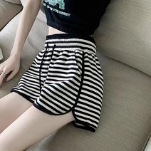 여성용 스트라이프 트레이닝 반바지