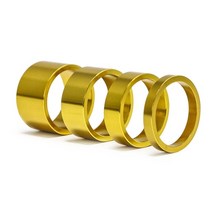 4 개대 알루미늄 자전거 헤드셋 와셔 산악 자전거 앞 포크 와셔 자전거 줄기 핸들 바 스페이서 링 가스켓, 황금