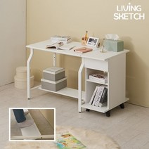 [리빙스케치]카시오 900 발받침 겸용 책상 국내제작 컴퓨터 학생용 제주도 배송협의, 화이트 화이트