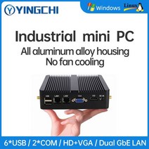 미니피씨 미니컴퓨터 미니PC YINGCHI-미니 PC 인텔 셀러론 N2830 J1800 J1900 J412 듀얼 LAN COM 팬리스 산업용 컴퓨터, CHINA, J4125 + AU, 8GB 512GB SSD WIFI