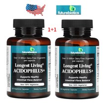 롱기스트 리빙 락토바실러스 애시도필러스 식물성 100캡슐X2개 200일분, 100정, 2개