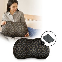 바디데이 몰캉베개 본품 + 커버 + 세탁망, 골드라인 블랙