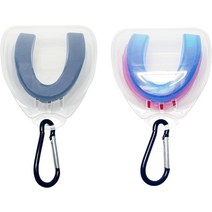 복싱마우스피스 헬스마우스피스 주짓수마우스피스 AIWAYING 스포츠 마우스 가드 치아 아머 프로페셔널 - 4, 02 Clear Blue Black Red