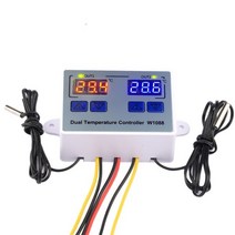 실내 온도 조절기 보일러 듀얼 led 디지털 센서 미터 컨트롤러 전기 가열 냉각 220v 수족관 인큐베이터, 12v