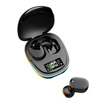 블루투스이어폰 무선 블루투스 5.1 스포츠 소음 감소 헤드폰 터치 컨트롤 250mAH 아이폰 7 8X11 12 13 프, 02 black