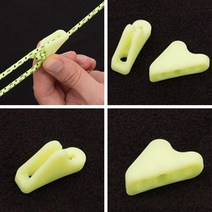 텐트 야광 라인스토퍼 스트링 비너 삼각 10개