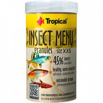 트로피칼 본사-인섹트메뉴 사이즈 XXS tin 250ml 160g 3종류 곤충사료, 1개