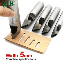 그리프 치즐 끌 5MM 너비 가죽 드릴링 헤드 스트랩 직사각형 구멍 펀칭 스틸 중공 DIY 공예 공구 153391, 5x9mm